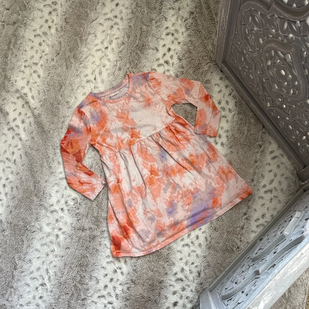 Old Navy tie dye dress girls 4T orange purple Halloween trick or treat Kidcore